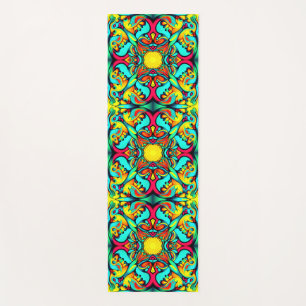 Gelbe und rote Gemusterte Yogamatze Yogamatte