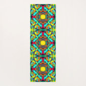 Gelbe und rote Gemusterte Yogamatze Yogamatte (Rückseite)