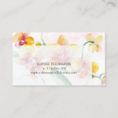 Gelbe und rote Orchideen Visitenkarte (Rückseite)