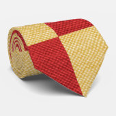 Gelbe und rote Plätze Krawatte (Gerollt)