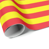 Gelbe und rote Streifen Geschenkpapier (Rolleneckpunkt)