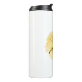 Gelbe und rote Taglilie Vierzig und fantastischer Thermosbecher (Nach links gedreht)