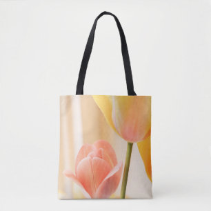 GELBE UND ROTE TULIP IN BLUME NAHES FOTO TASCHE