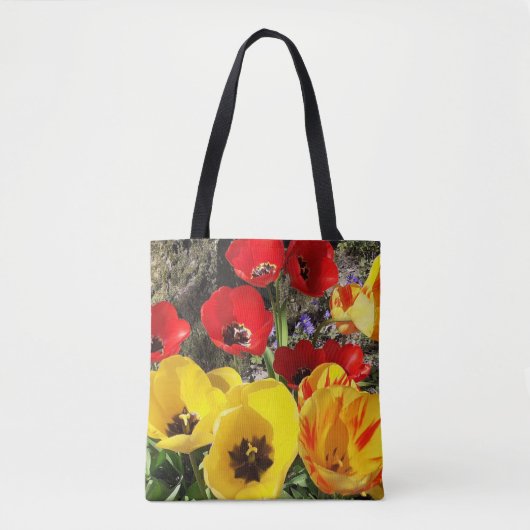 Gelbe und rote Tulips Totbeutel Tasche (Vorderseite)