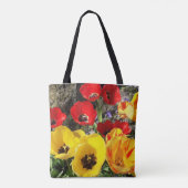 Gelbe und rote Tulips Totbeutel Tasche (Rückseite)