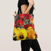 Gelbe und rote Tulips Totbeutel Tasche (Von Nahem)