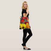 Gelbe und rote Tulips Totbeutel Tasche (Am Model)