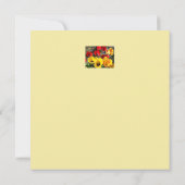 Gelbe und rote Tulissen Flat Birthday Card Karte (Rückseite)