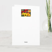 Gelbe und rote Tulissen Geburtstagskarte Karte (Rückseite)