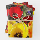 Gelbe und rote Tulissen Geschenkpapier Set (Beispiel)