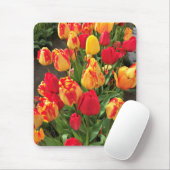 Gelbe und rote Tulissen Mousepad (Mit Mouse)