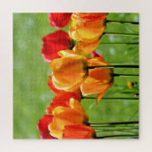 Gelbe und rote Tulissen Puzzle (Vertikal)