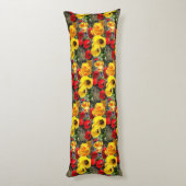 Gelbe und rote Tulissen Seitenschläferkissen (Rückseite (Vertikal))