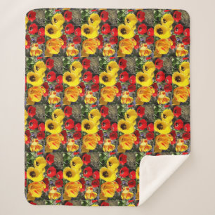 Gelbe und rote Tulissen Sherpadecke