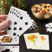 Gelbe und rote Tulpe Spielkarten (In Situ)