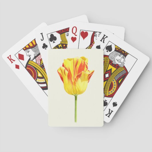 Gelbe und rote Tulpe Spielkarten (Rückseite)