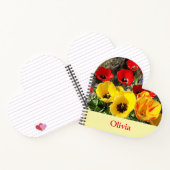 Gelbe und rote Tulpen Herz Notizblock (Innenseite)