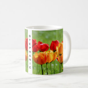 Gelbe und rote Tulpen Kaffeetasse