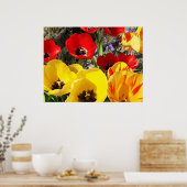 Gelbe und rote Tulpen Poster (Küche)