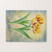 Gelbe und rote Tulpen Puzzle (Horizontal)