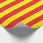 Gelbe und rote vertikale Streifen Geschenkpapier (Ecke)