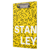 Gelbe und schwarze 80er Jahre Form und Schnauze Klemmbrett (Links)