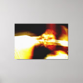 Gelbe und schwarze abstrakte Energie Leinwanddruck (Vorderseite)