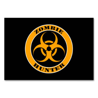 Gelbe und schwarze Bio-Bedrohung Zombie Hunter Tischnummer