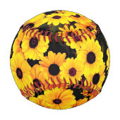 Gelbe und schwarze Blume Baseball (Rückseite)
