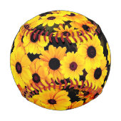 Gelbe und schwarze Blume Baseball (Vorderseite)