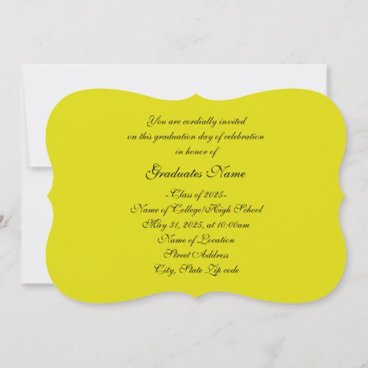 Gelbe und schwarze Blütenkappe 2025 Karte (Rückseite)