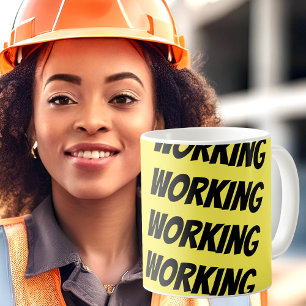 Gelbe und schwarze Bürogeschenke Kaffeetasse