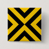Gelbe und schwarze Chevronen Button (Vorderseite)