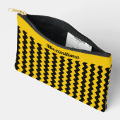 Gelbe und schwarze Chevronen - KLEINER Zubehörbeut Zubehörtasche (Offen)