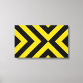 Gelbe und schwarze Chevronen Leinwanddruck (Vorderseite)