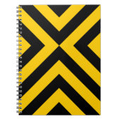 Gelbe und schwarze Chevronen Notizblock (Vorderseite)