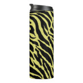 Gelbe und schwarze Farbstreifen Thermosbecher (Nach rechts gedreht)