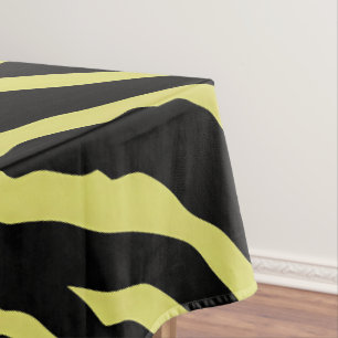 Gelbe und schwarze Farbstreifen Tischdecke