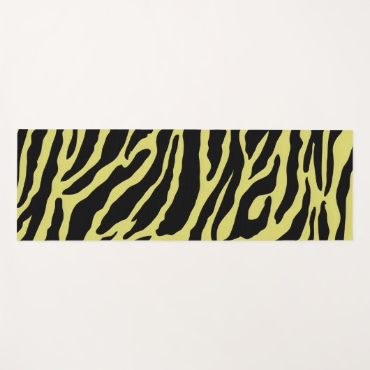 Gelbe und schwarze Farbstreifen Yogamatte (Vorderseite (Horizontal))