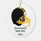 Gelbe und schwarze Fußball-Verzierung Keramik Ornament (Links)