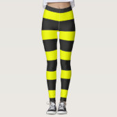 Gelbe und schwarze Honig-Biene inspiriert Leggings (Vorderseite)