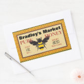 Gelbe und schwarze Hummel individuell angepasst Rechteckiger Aufkleber (Umschlag)