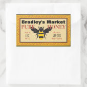 Gelbe und schwarze Hummel individuell angepasst Rechteckiger Aufkleber (Tasche)