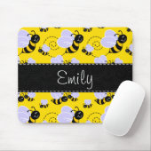 Gelbe und schwarze Hummel Mousepad (Mit Mouse)