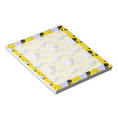 Gelbe und schwarze Hummel Notizblock (angewinkelt)