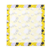 Gelbe und schwarze Hummel Notizblock (Vorderseite)