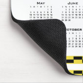 Gelbe und schwarze Kalenderblöcke Mousepad (Ecke)