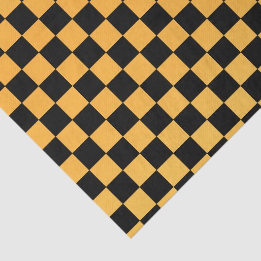 Gelbe und schwarze Karos Seidenpapier (Ausschnitt)