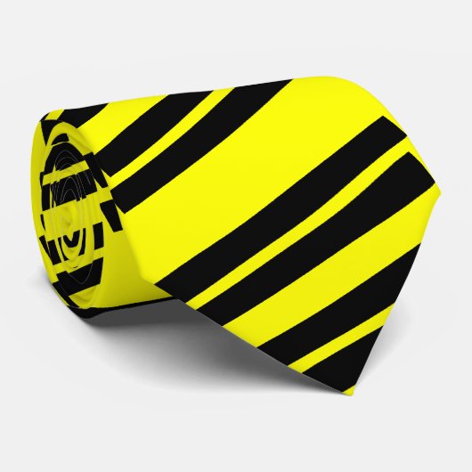 Gelbe und schwarze Krawatte (Gerollt)