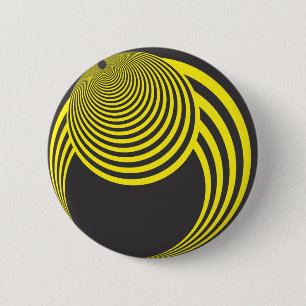 Gelbe und schwarze Kugel und Loch-Illusion Button